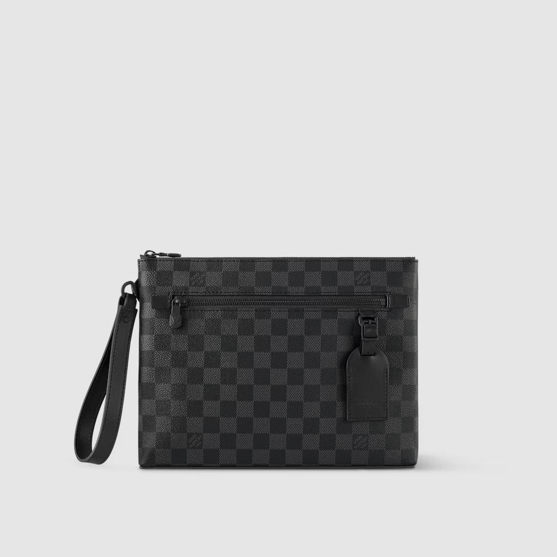 Túi Louis Vuitton Takeoff Pouch Damier Graphite Nam Đen